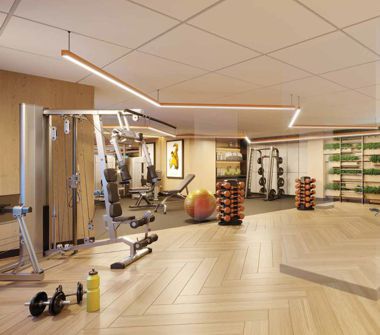 Perspectiva ilustrada fitness musculacao Tourmaline