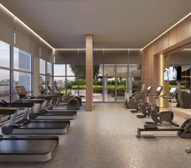 Perspectiva ilustrada fitness aerobico