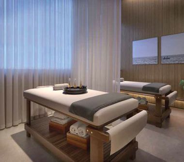 Perspectiva ilustrada wellness massagem