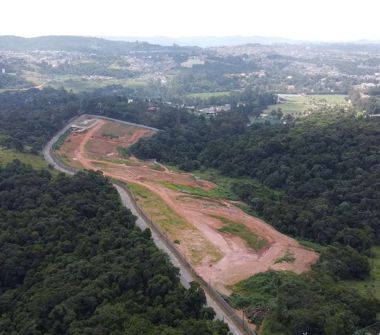 Foto aérea do local em 2021 34 mil m² de áreas verdes preservadas